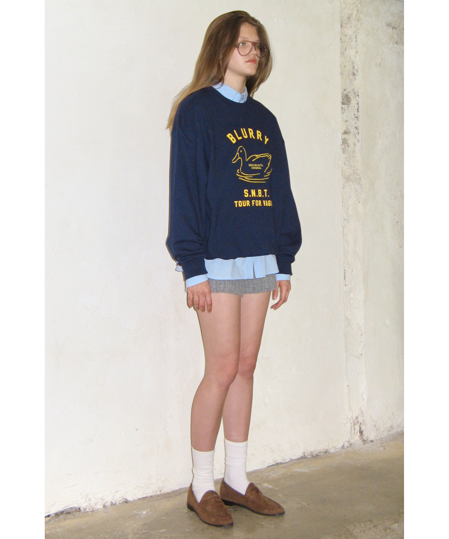 VIS「【韓国人気ブランド/sinoon】プリントスウェットプルオーバー【洗える】」|スウェット・ジャージ|