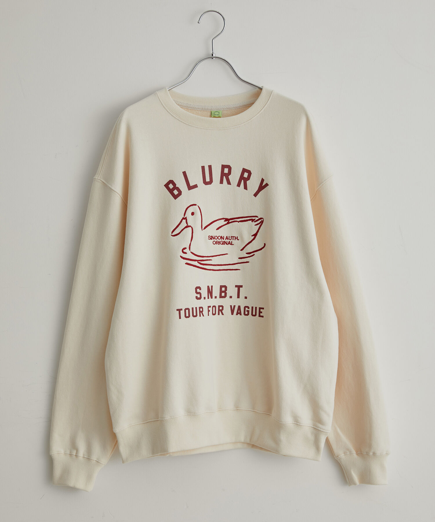 VIS「【韓国人気ブランド/sinoon】プリントスウェットプルオーバー【洗える】」|スウェット・ジャージ|