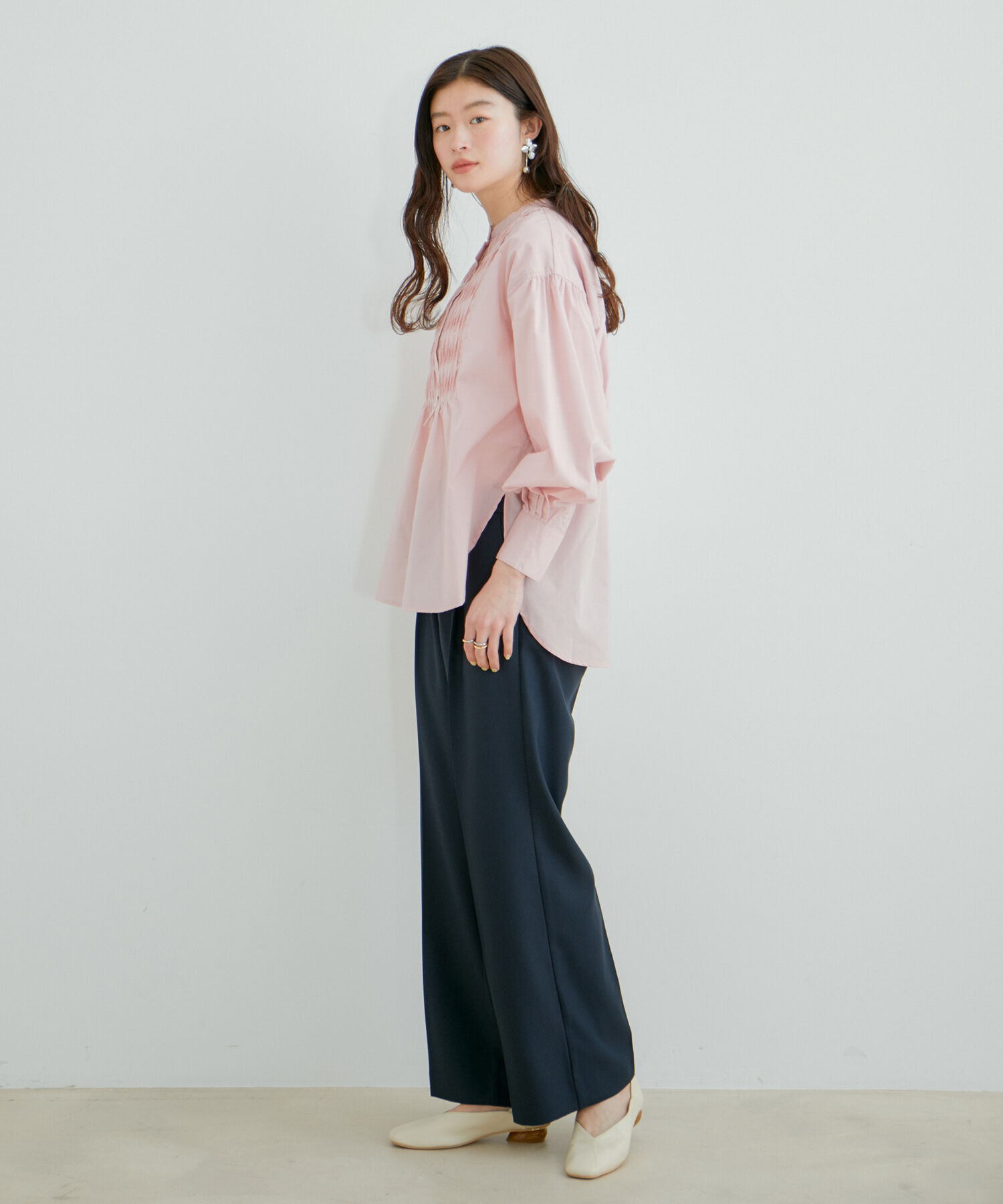 VIS「美HITワンタックストレートパンツ【洗える】」|スラックス|