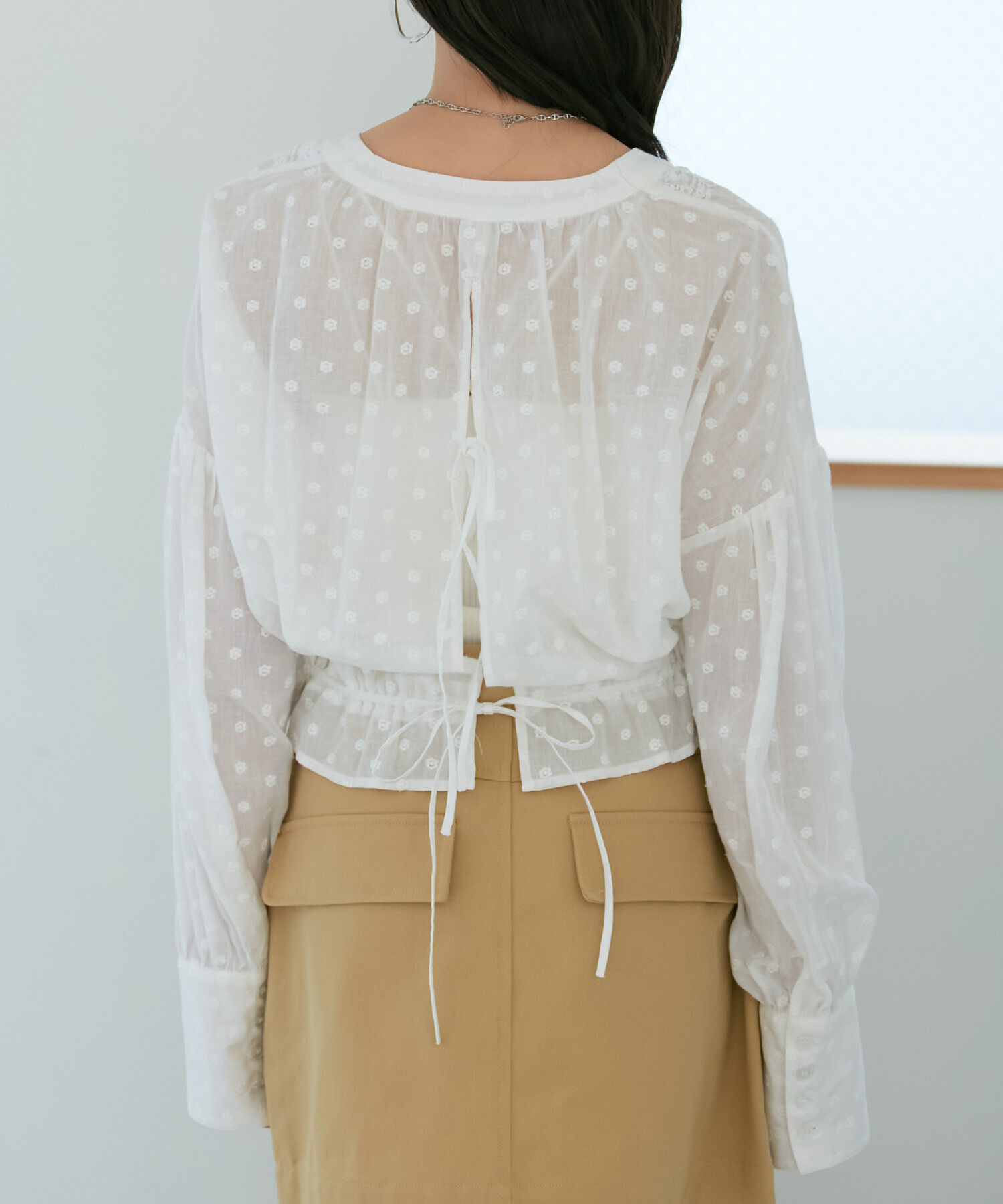 VIS「ドビーフラワーブラウス」|シャツ・ブラウス|