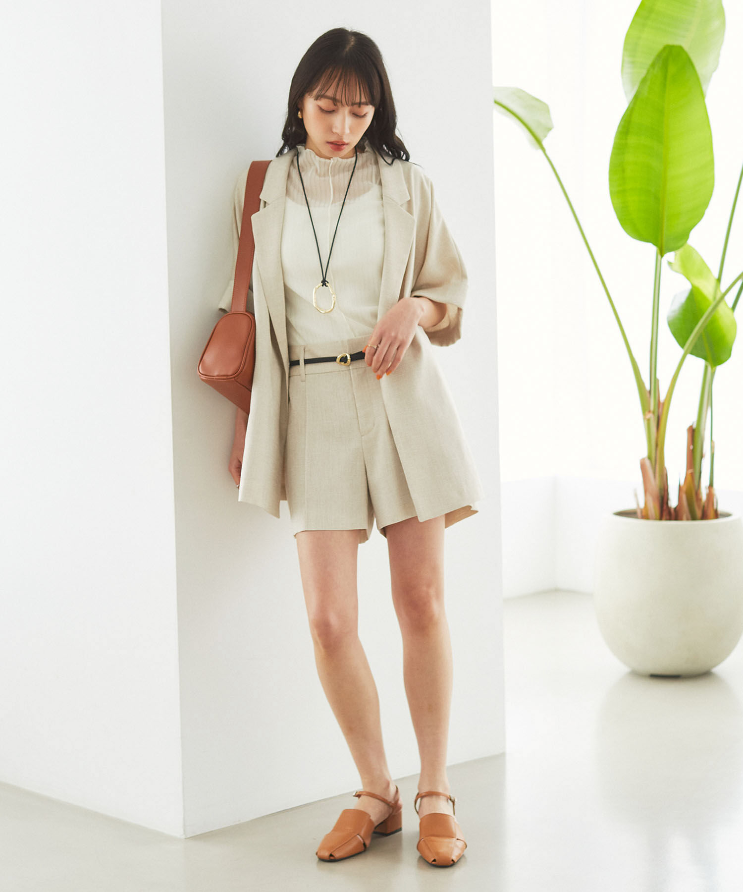 VIS「【洗える】シアーラッセルカットソー」|Tシャツ・カットソー|