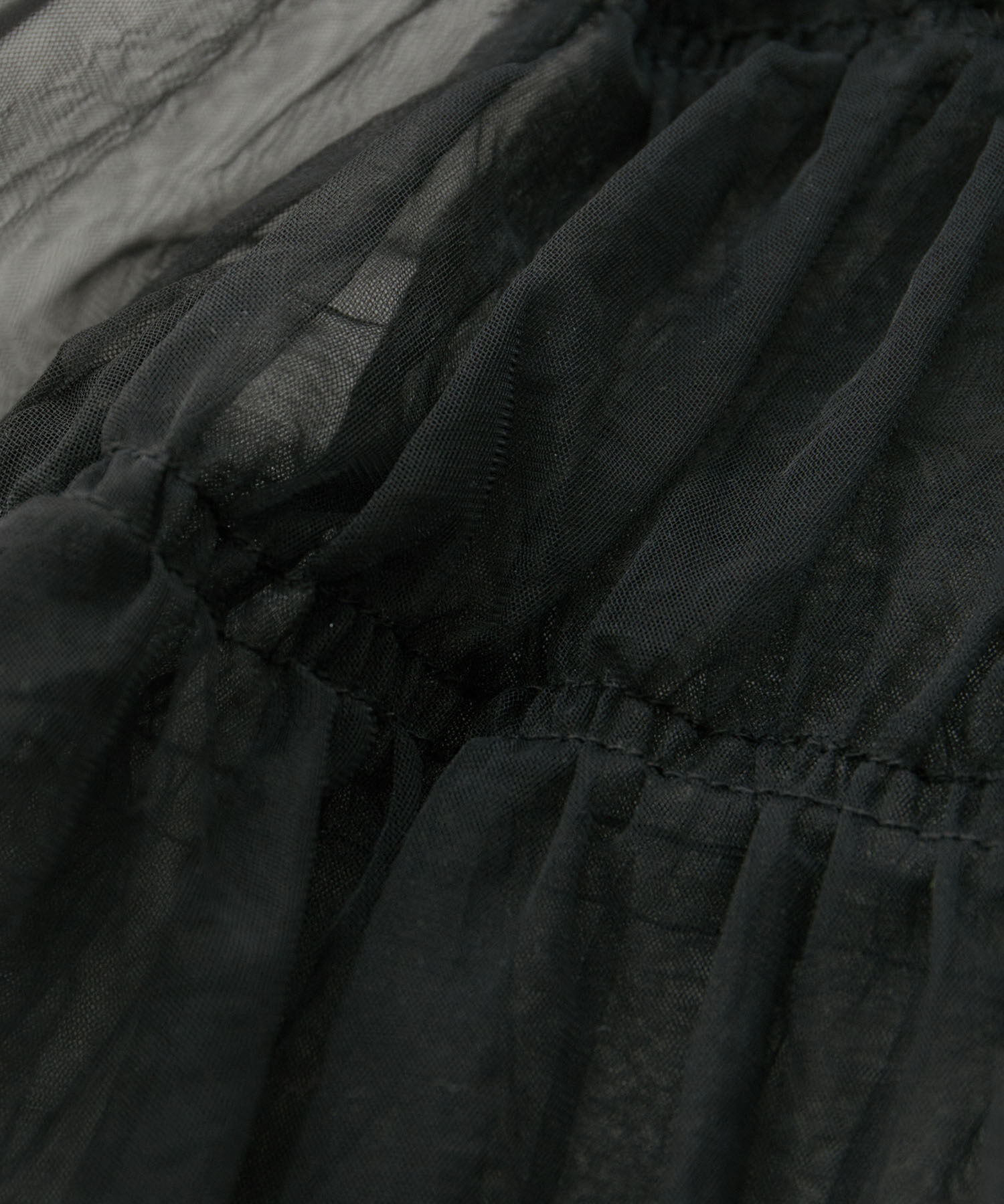 VIS「【前後2WAY】袖シャーリングチュールリボンブラウス」|シャツ・ブラウス|