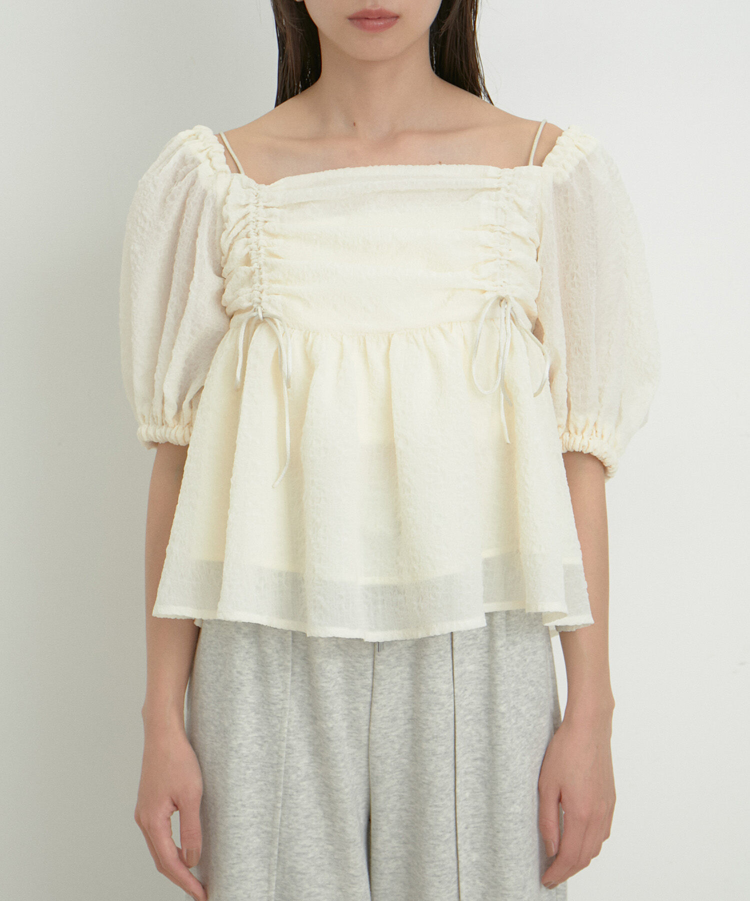 VIS「【2WAY】リボンディテールオフショルブラウス」|シャツ・ブラウス|