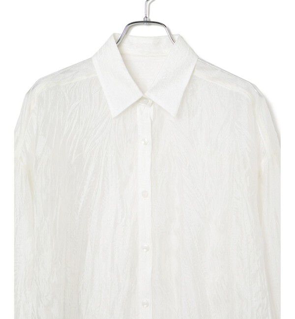 VIS「【洗える】【マルチWAY】シワ加工シアーシャツ」|シャツ・ブラウス|