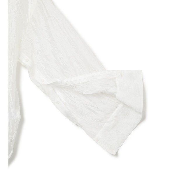 VIS「【洗える】【マルチWAY】シワ加工シアーシャツ」|シャツ・ブラウス|