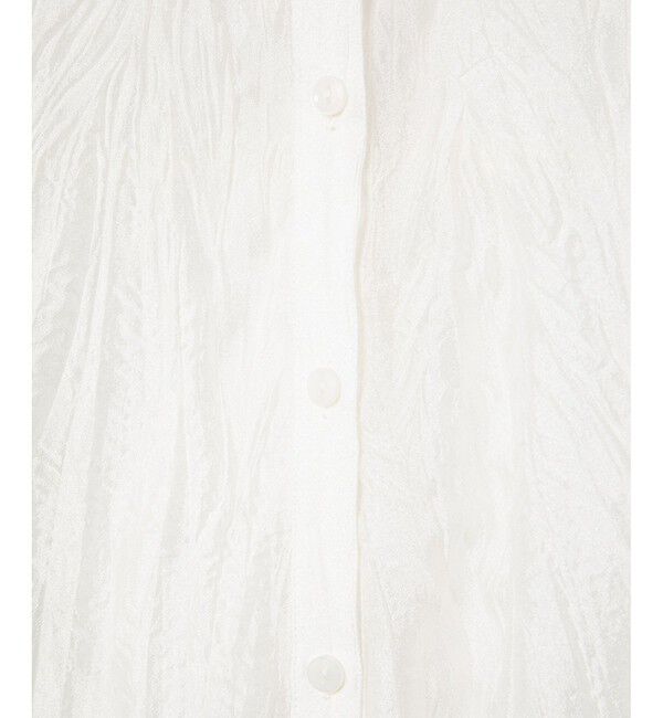 VIS「【洗える】【マルチWAY】シワ加工シアーシャツ」|シャツ・ブラウス|