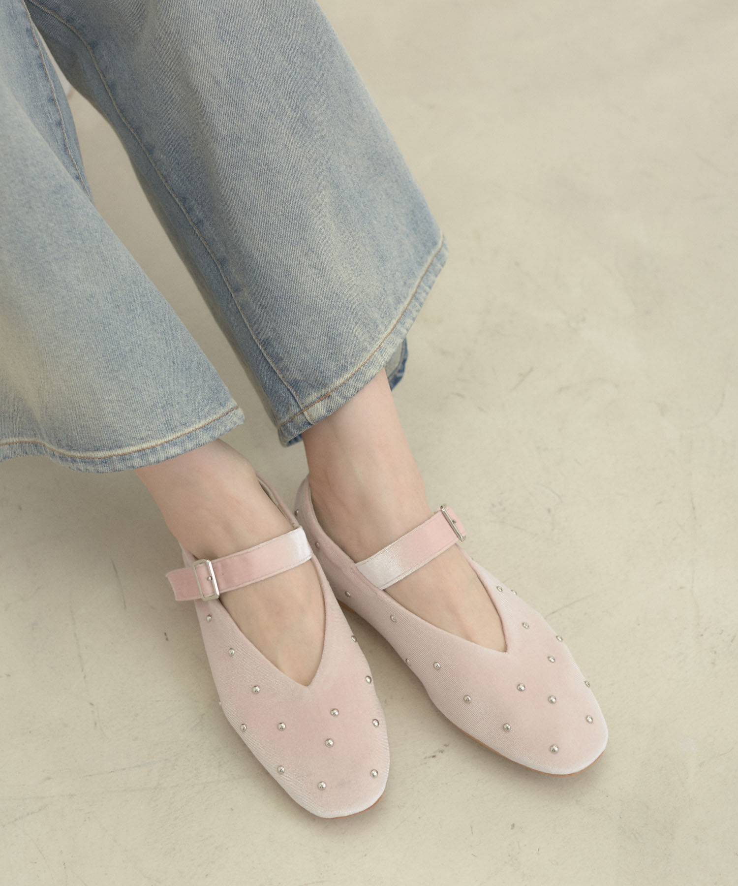 Juze「スタッズメリージェーン」|バレエシューズ|