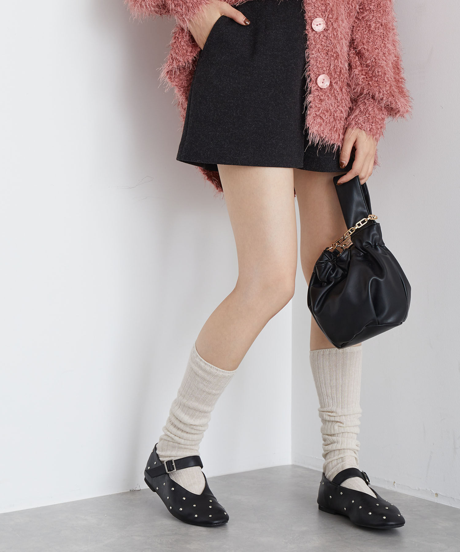 Juze「スタッズメリージェーン」|バレエシューズ|