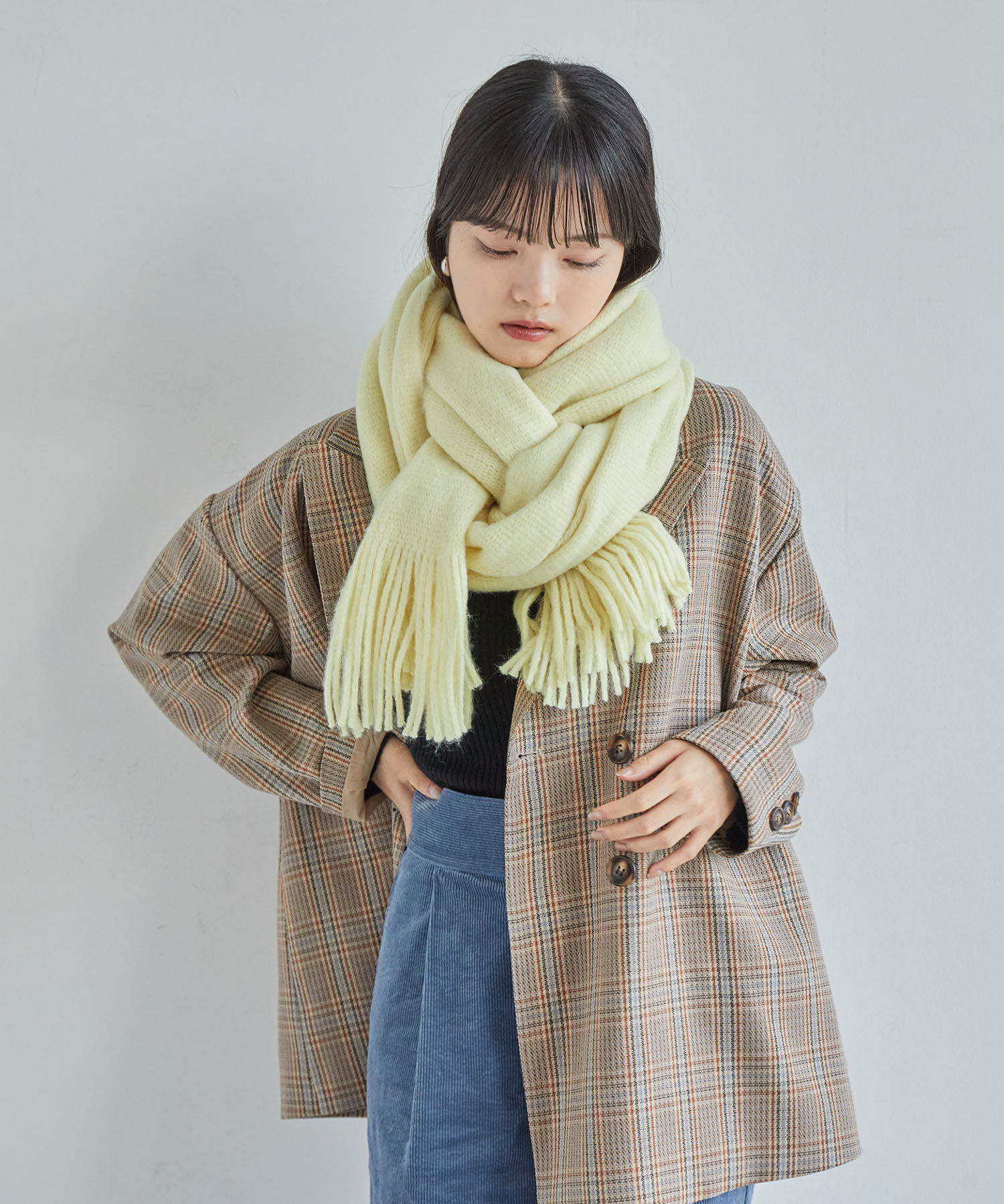 VIS「ミンクタッチもちもちストール」|ストール|