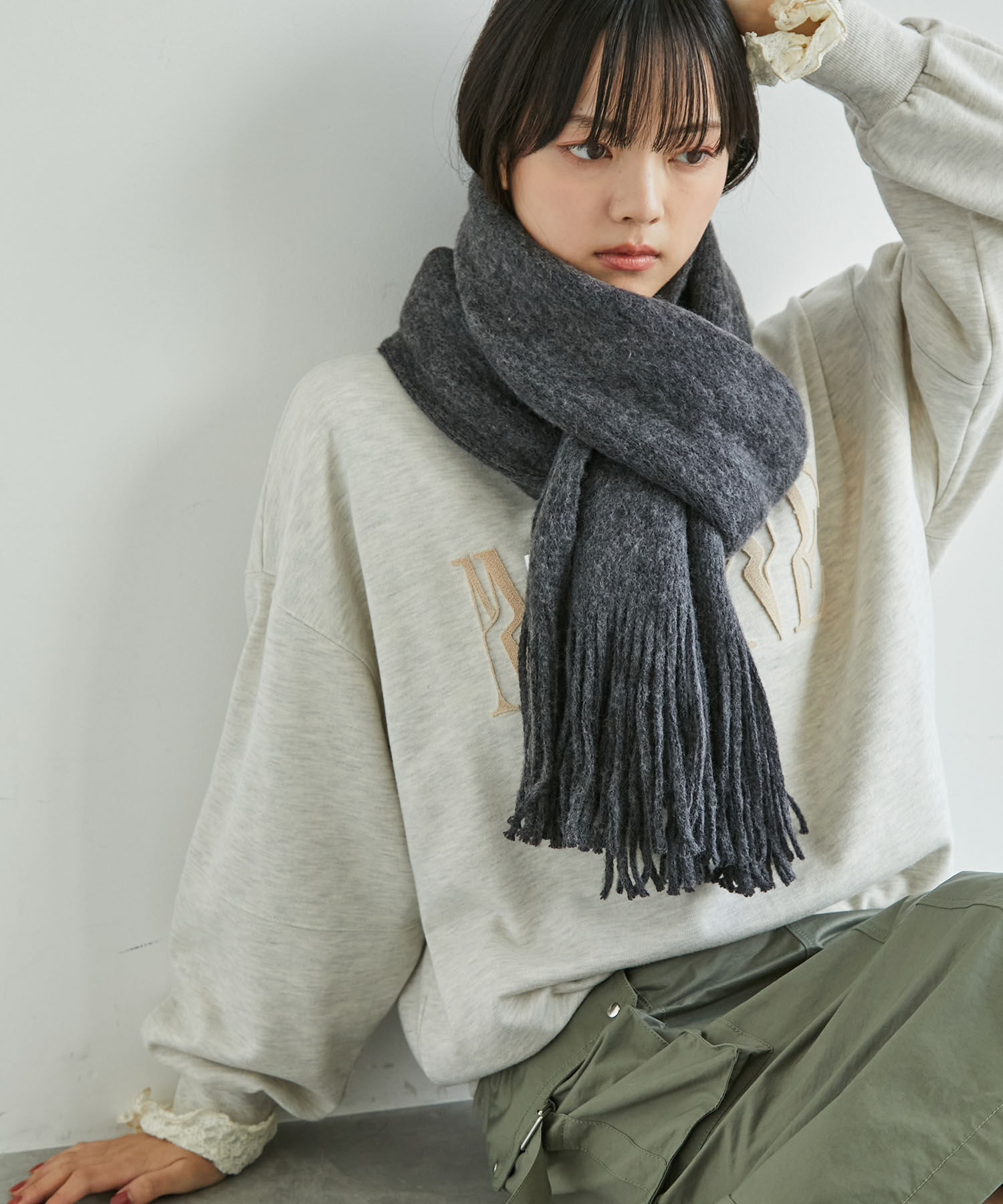 VIS「ミンクタッチもちもちストール」|ストール|