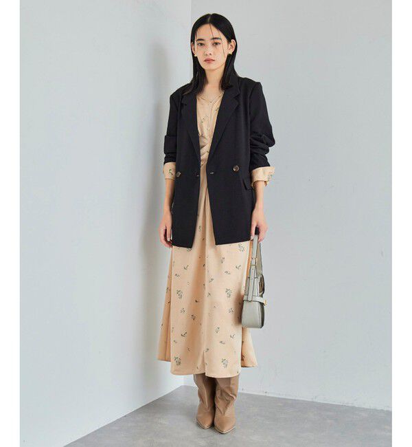 VIS「オリジナル花柄クリンクル加工ワンピース」|ワンピース|