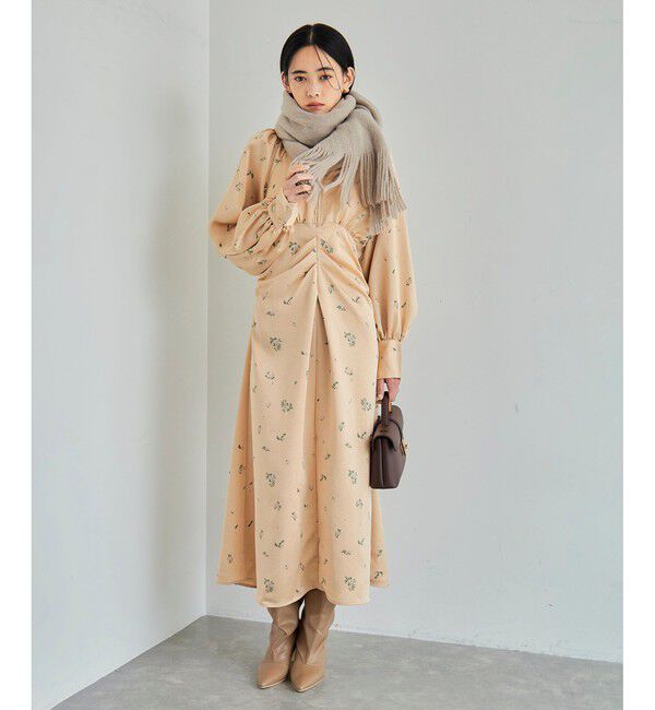 VIS「オリジナル花柄クリンクル加工ワンピース」|ワンピース|