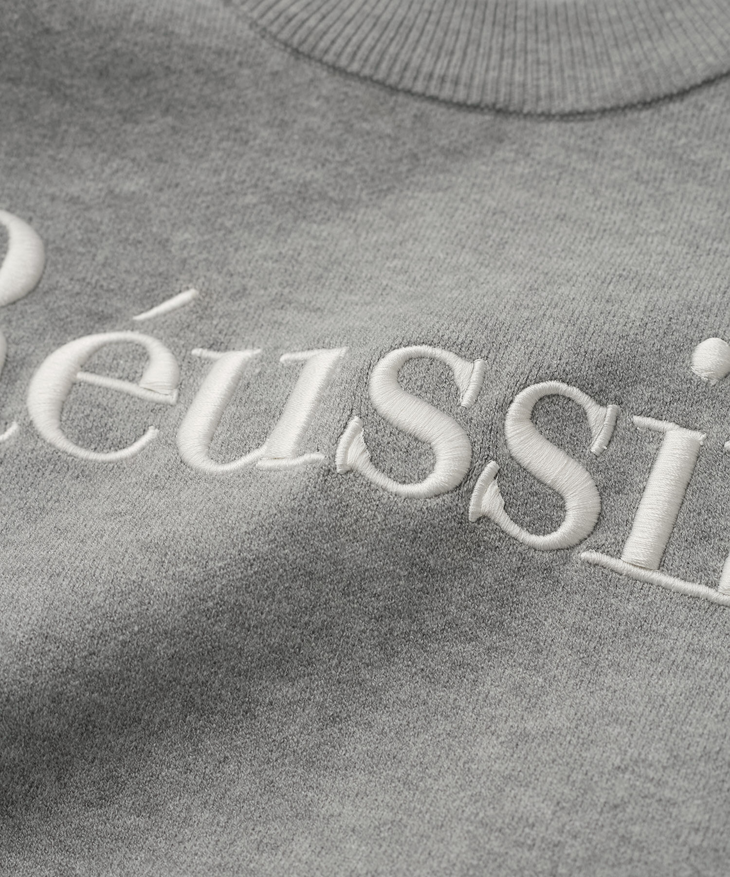 VIS「スウェットライク刺繍ロゴニットプルオーバー」|ニット・セーター|