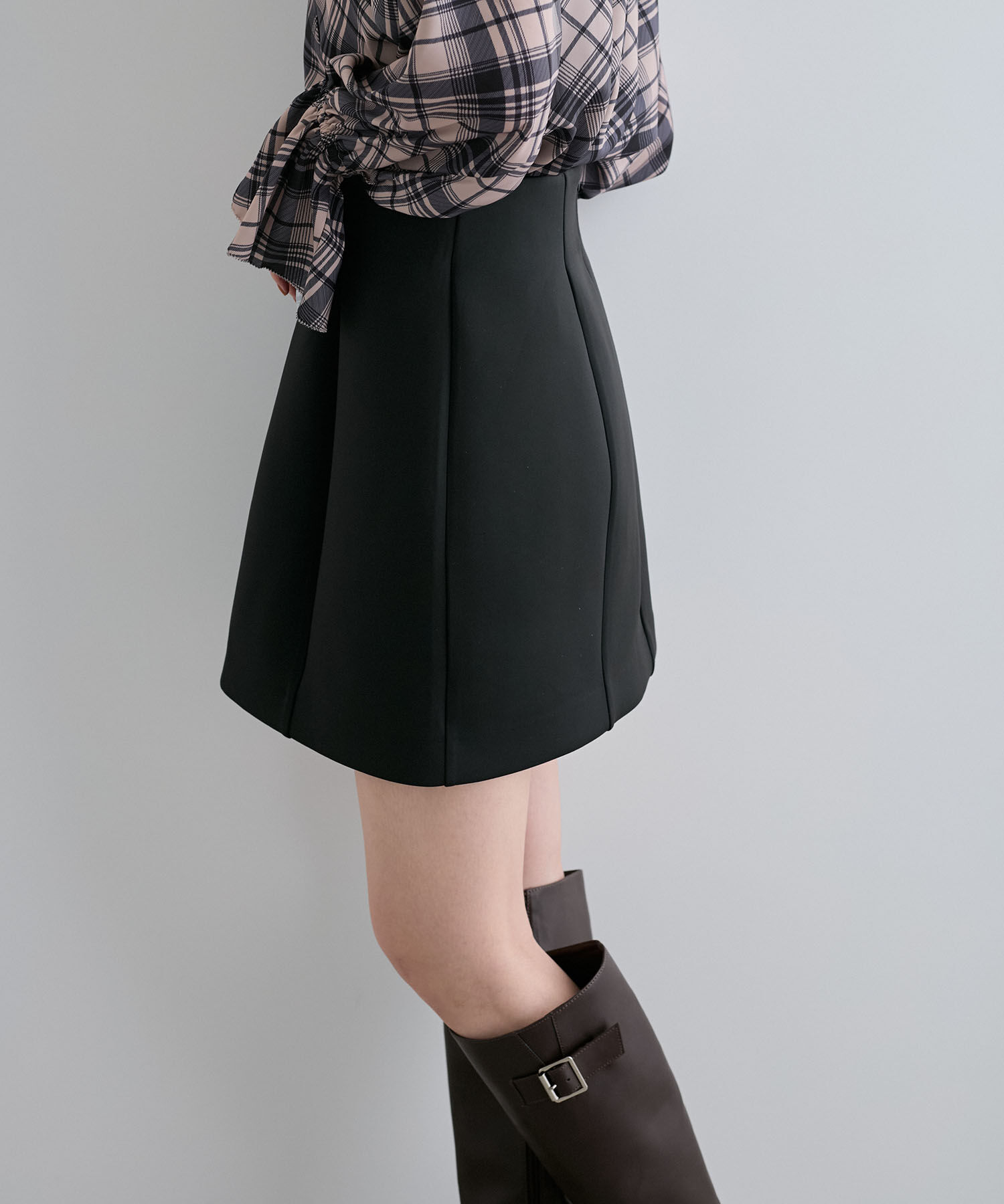 VIS「ボンディングフレアミニスカート」|スカート|