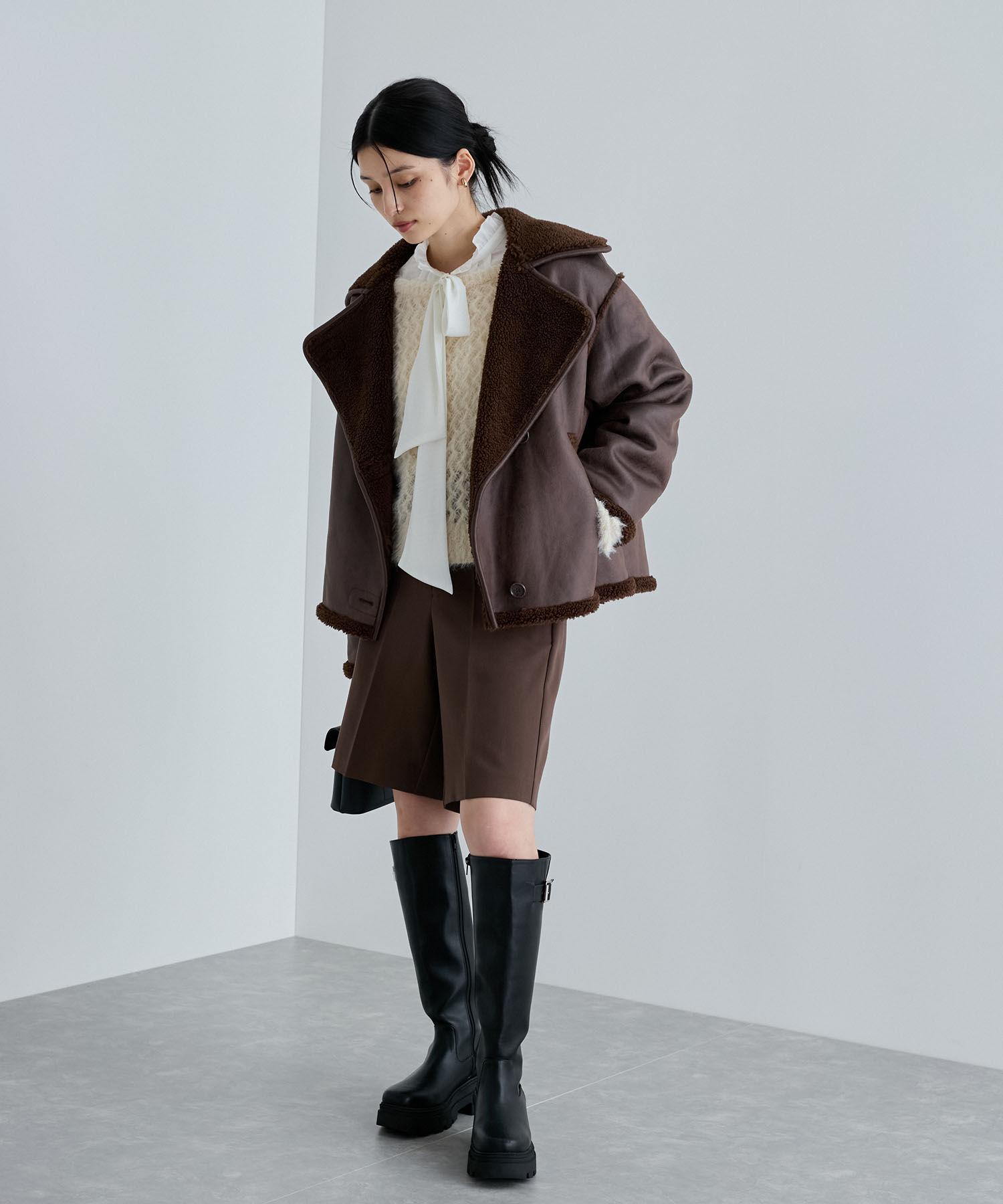 VIS「切替ディテールエコムートンフライトジャケット」|その他|