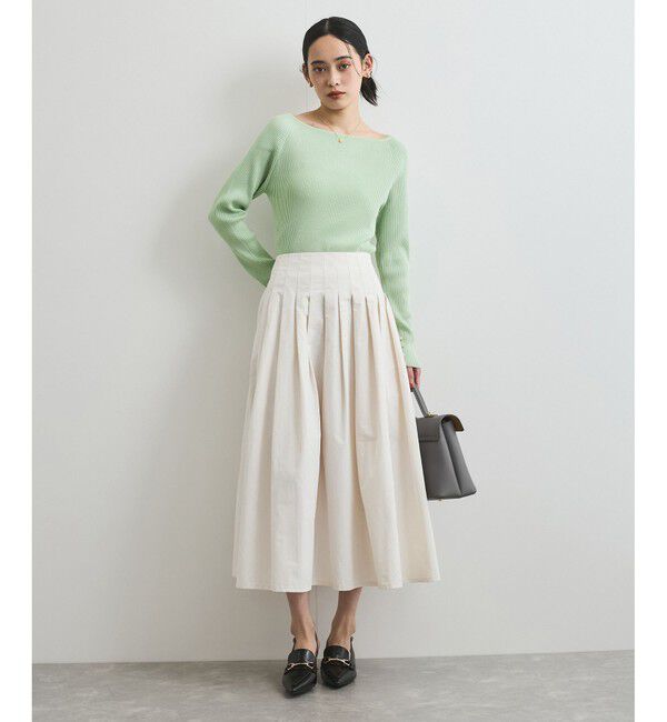 VIS「ワイドスクエアネックニット」|ニット・セーター|