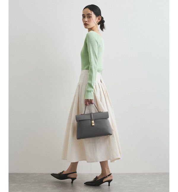 VIS「ワイドスクエアネックニット」|ニット・セーター|