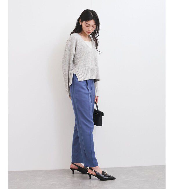 VIS「深Vネックミックスニットプルオーバー」|ニット・セーター|