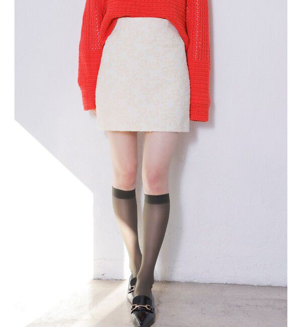 VIS「フラワージャガードタイトミニスカート」|スカート|