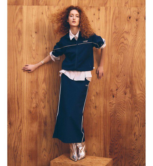 VIS「【CONVERSE】VIS別注配色ラインIラインスカート【セットアップ対応】」|スカート|