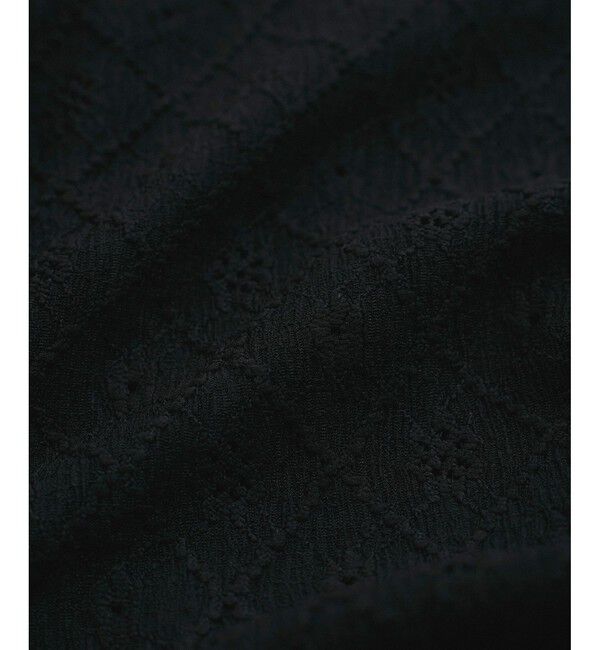 VIS「【洗える】フラワージャガードサイドドロストカットカーディガン【前後2WAY】」|カーディガン|