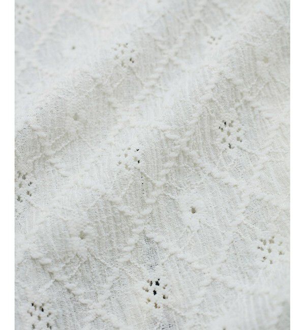 VIS「【洗える】フラワージャガードサイドドロストカットカーディガン【前後2WAY】」|カーディガン|