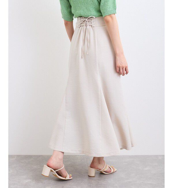 VIS「【美easy】リネンライクマーメイドスカート【洗える】【セットアップ対応】」|スカート|