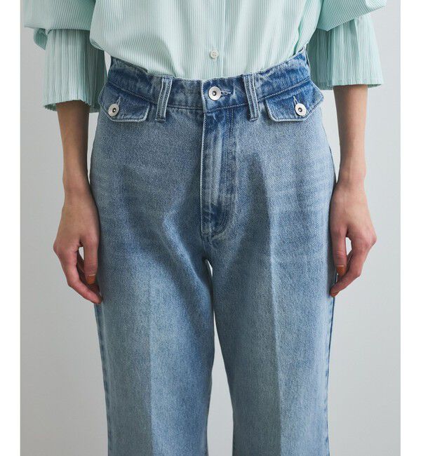 VIS「【洗える】フロントポケットハイウエストフレアデニム」|デニム|