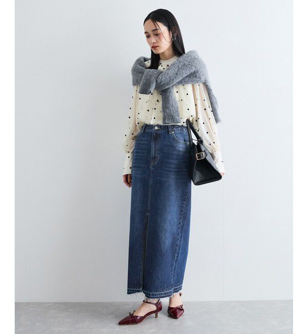 VIS「【洗える】アイラインウォシュデニムスカート」|スカート|