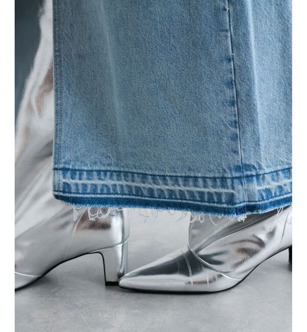 VIS「【洗える】アイラインウォシュデニムスカート」|スカート|