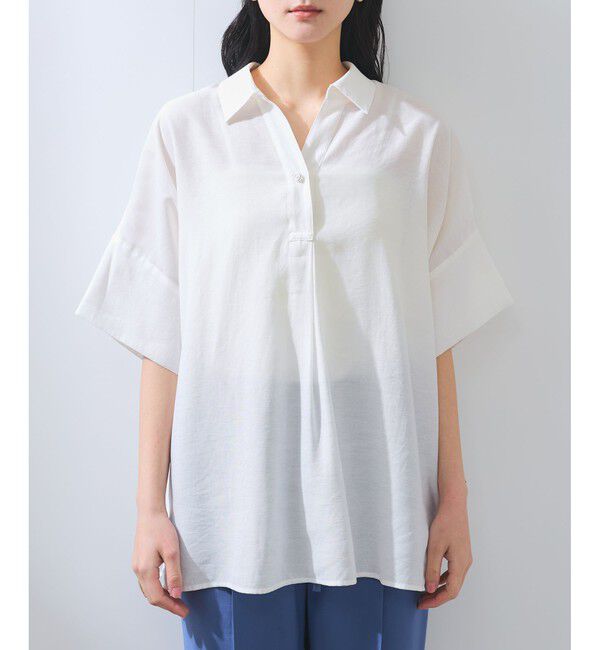 VIS「【WEB限定】バックシャンスキッパーブラウス」|シャツ・ブラウス|