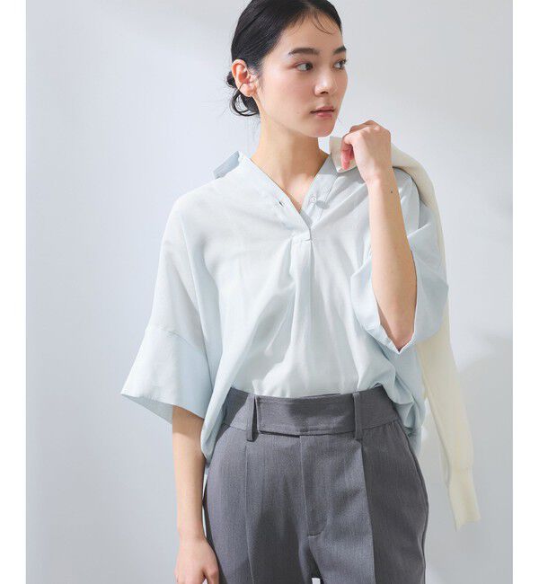 VIS「【WEB限定】バックシャンスキッパーブラウス」|シャツ・ブラウス|
