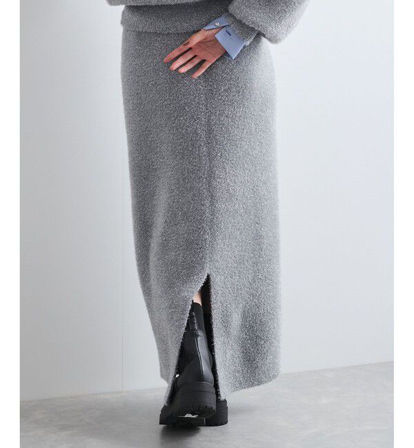 VIS「【セットアップ対応】ラメシャギーニットスカート【静電気防止】」|スカート|