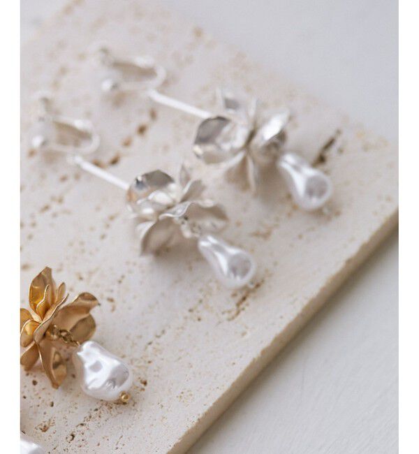 VIS「メタルフラワーイヤリング」|イヤリング|シルバー