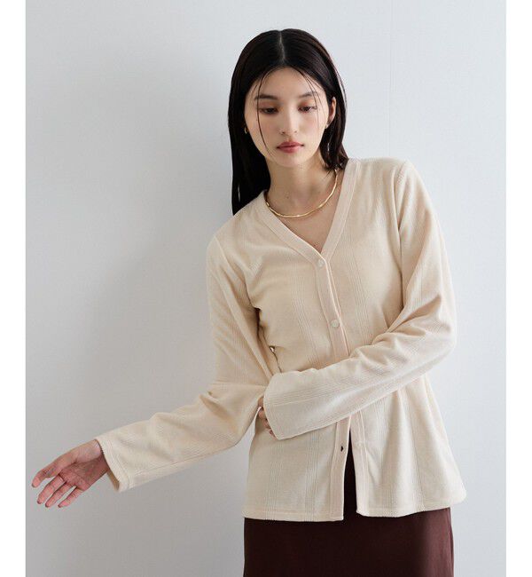 VIS「【Miller】VIS別注モデルベロアボタンアップカーディガン【洗える】」|カーディガン|