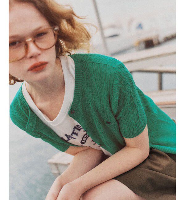 VIS「【POLO BCS】VIS別注ハーフスリーブミニケーブルカーディガン」|カーディガン|