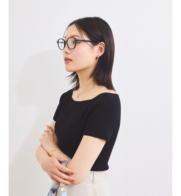 VIS「ワイドスクエアネックニット」|ニット・セーター|