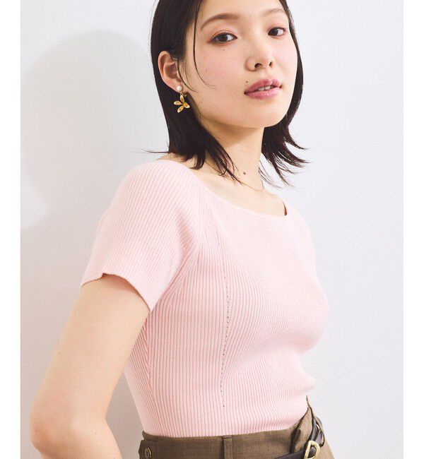 VIS「ワイドスクエアネックニット」|ニット・セーター|