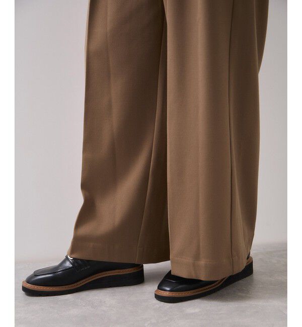 VIS「Hot Beautyツータックワイドパンツ/イージーケア」|チノ|