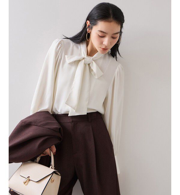VIS「サテンボウタイブラウス」|シャツ・ブラウス|