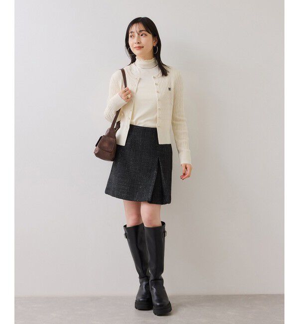 VIS「 ケーブルコンパクトカーディガン」|カーディガン|