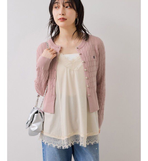 VIS「 ケーブルコンパクトカーディガン」|カーディガン|