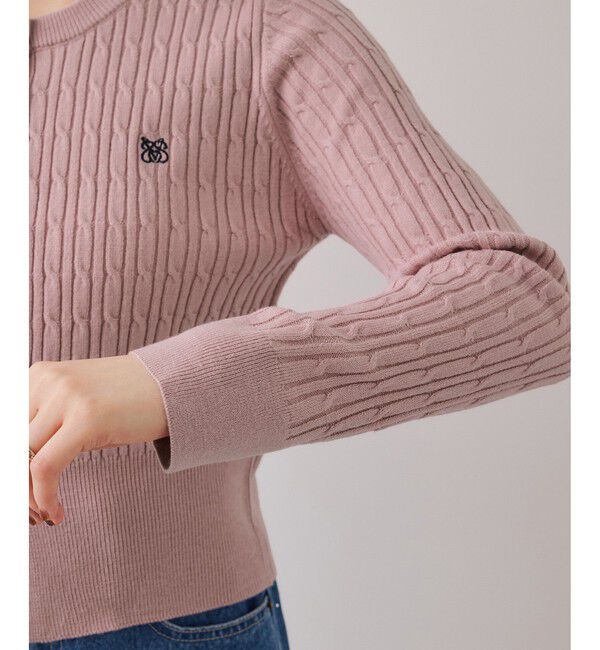 VIS「 ケーブルコンパクトカーディガン」|カーディガン|