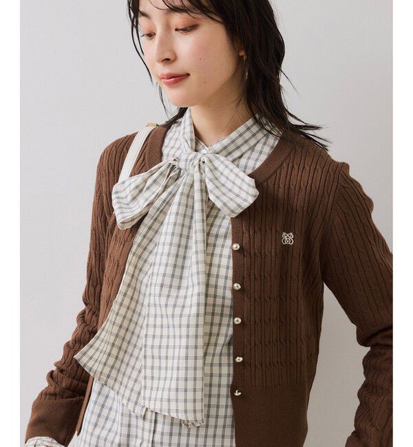 VIS「 ケーブルコンパクトカーディガン」|カーディガン|