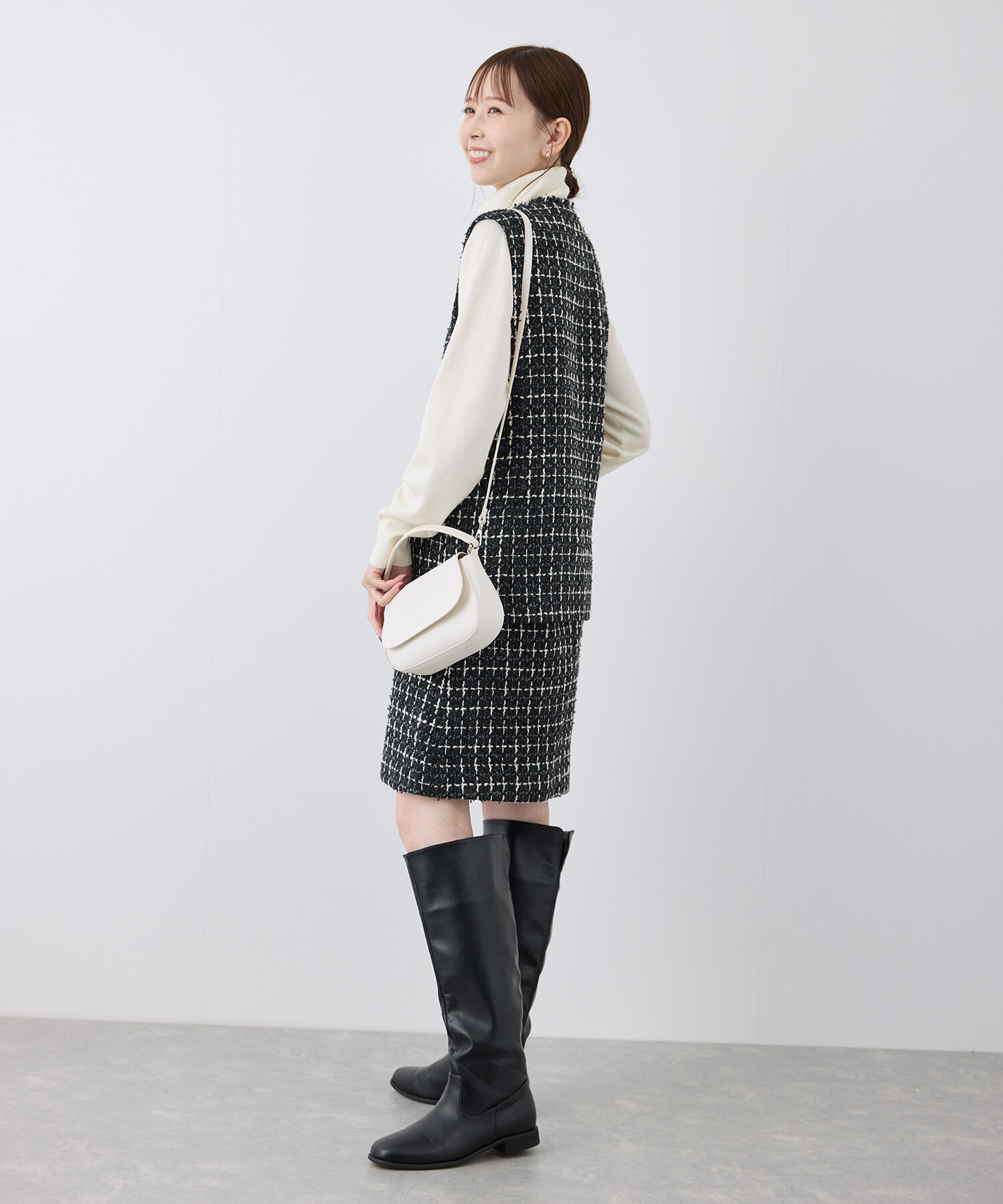 Rope&rsquo;Picnic「ツイードチェックミニスカート/セットアップ対応・リンクコーデ」|スカート|