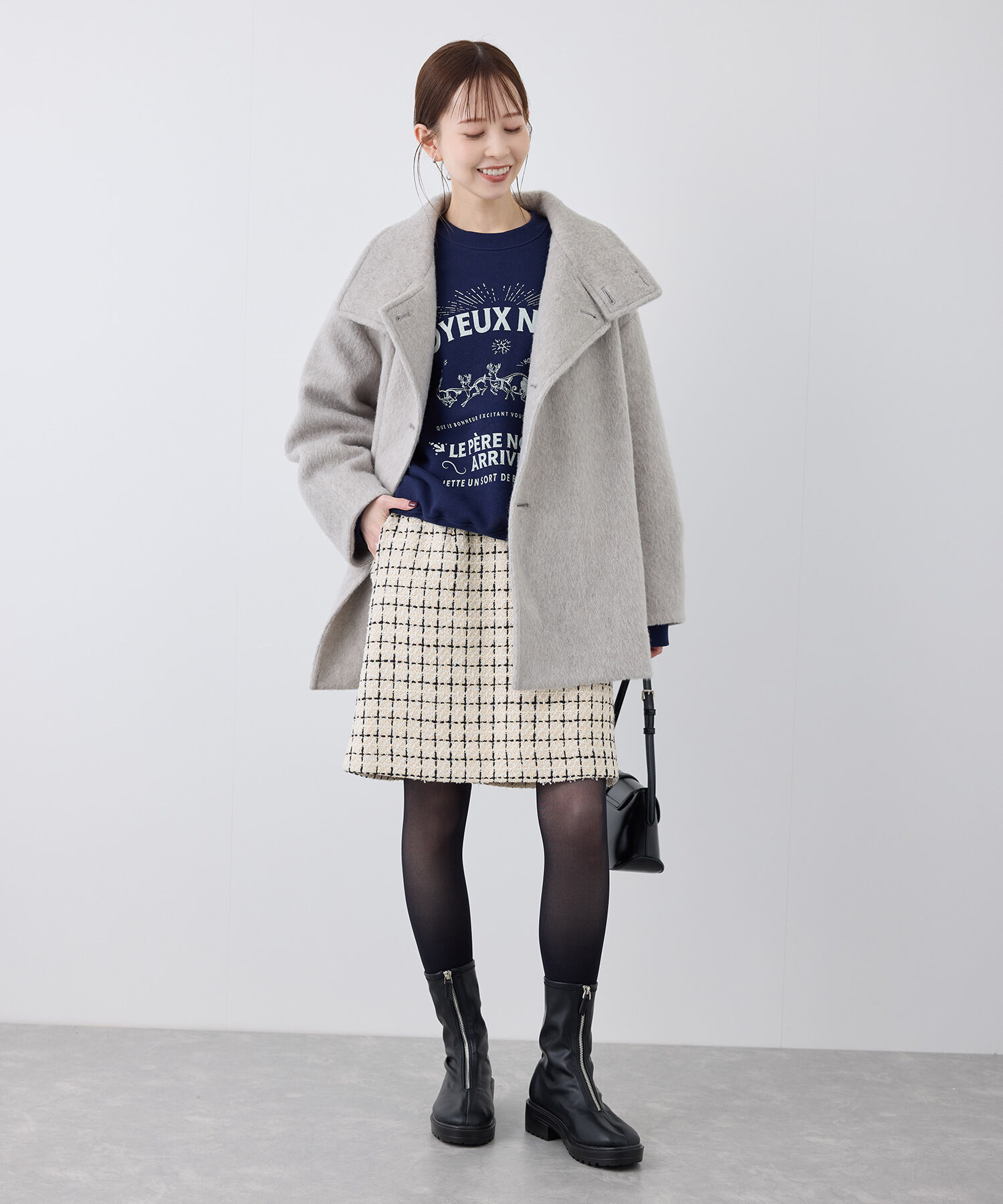 Rope&rsquo;Picnic「ツイードチェックミニスカート/セットアップ対応・リンクコーデ」|スカート|