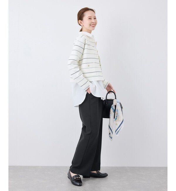 Rope&rsquo;Picnic「【花粉ガード】360&deg;ウルトラストレッチ ワイドスラックスパンツ/セットアップ対応」|チノ|