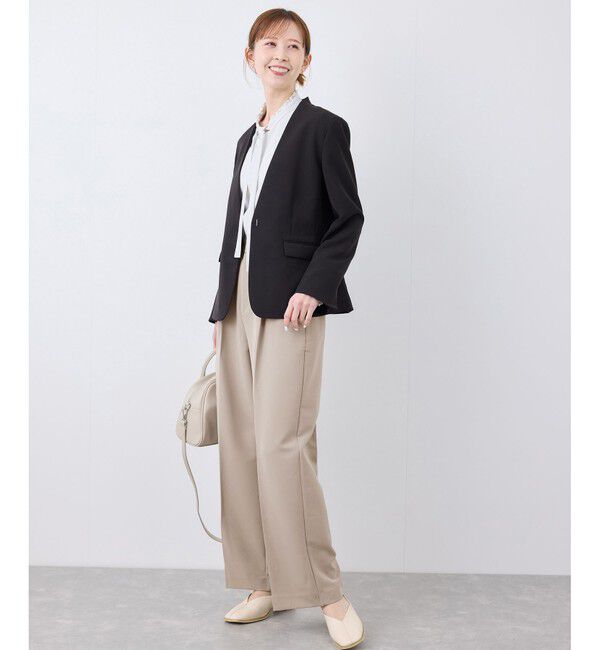 Rope&rsquo;Picnic「【花粉ガード】360&deg;ウルトラストレッチ ワイドスラックスパンツ/セットアップ対応」|チノ|