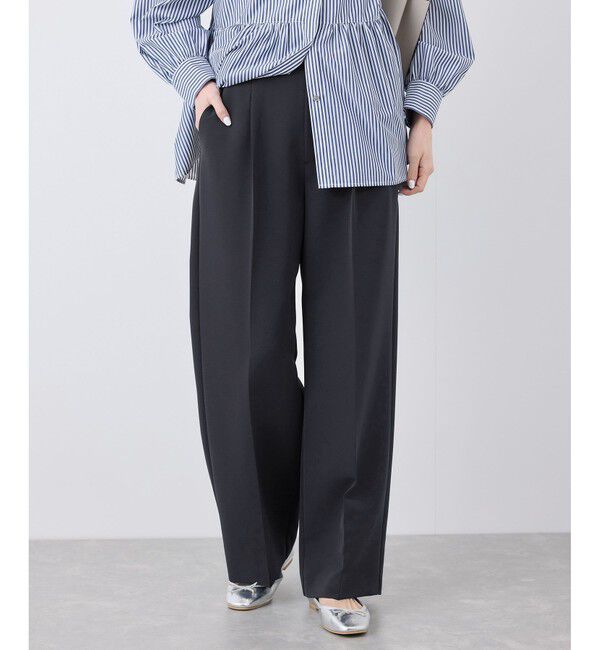 Rope&rsquo;Picnic「【花粉ガード】360&deg;ウルトラストレッチ ワイドスラックスパンツ/セットアップ対応」|チノ|