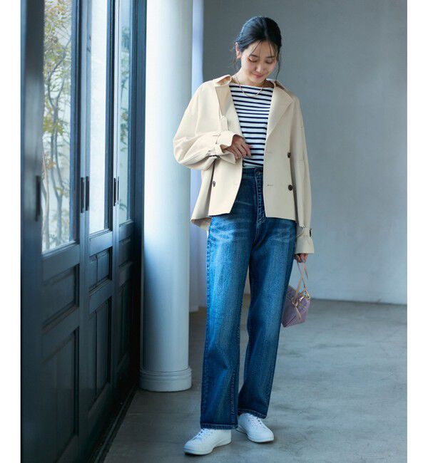 Rope&rsquo;Picnic「【撥水加工・花粉ガード】ショートトレンチコート スプリングコート」|トレンチコート|